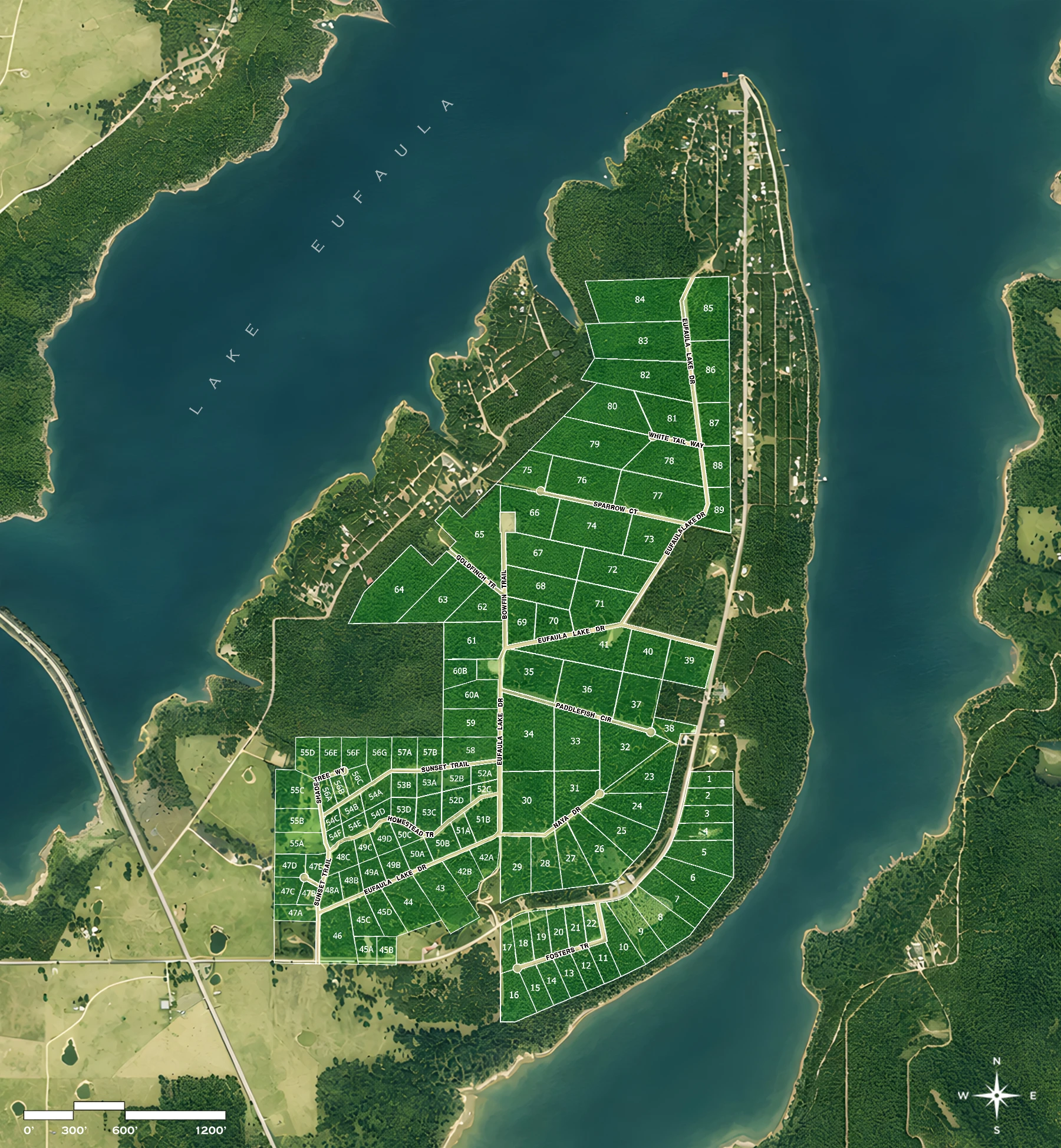 Eufaula Lake Private Estates Subdivision